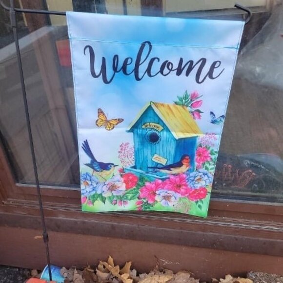 Seasonal Garden Flags Set of 12 Double Sided Easter Spring Garden Flag - Picture 1 of 2